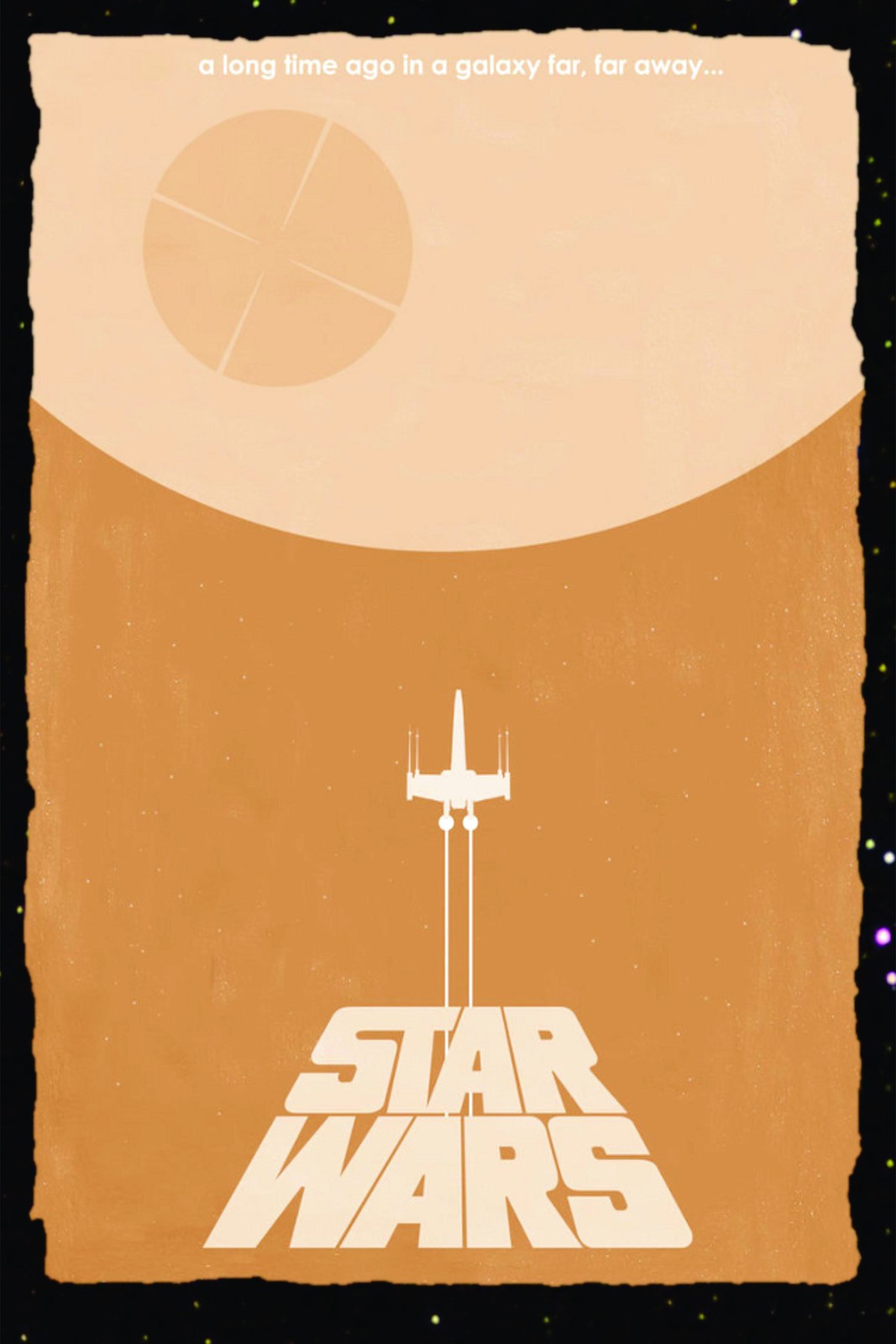 Star Wars X-Wing Desert Landscape Wall Art