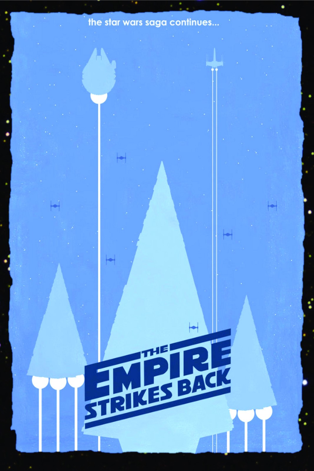 Star Wars Empire Strikes Back Minimalist Wall Art