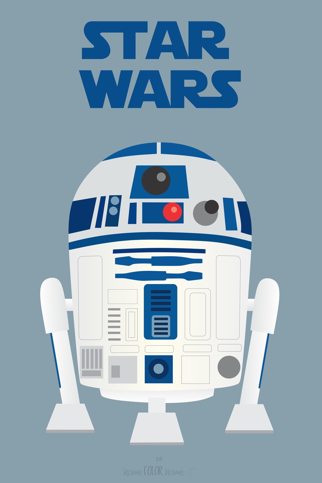 R2-D2 Star Wars Minimalist Art Wall Art
