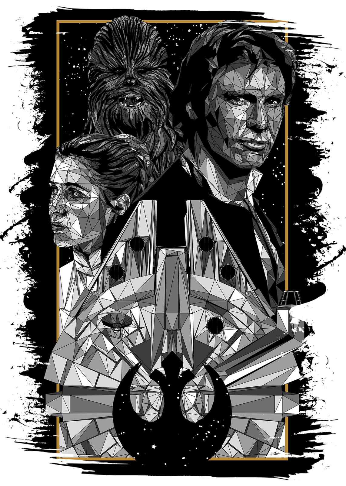 Star Wars Heroes Geometric Wall Art