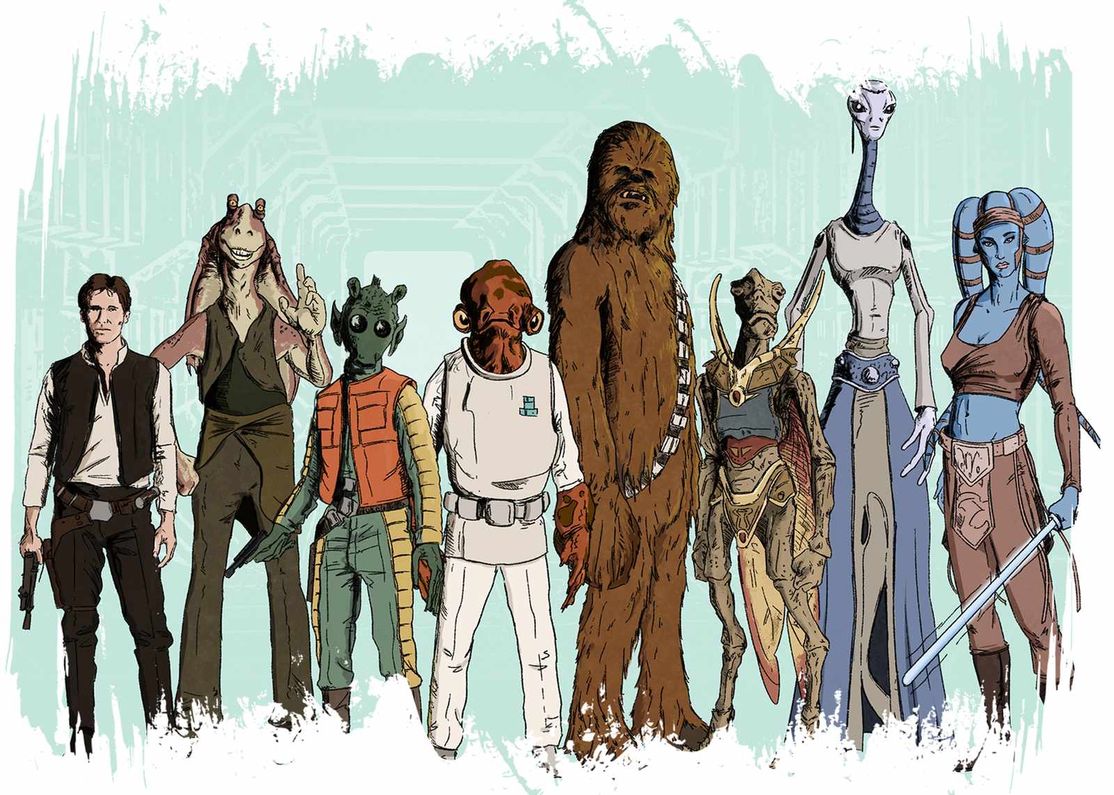 Galactic Legends Lineup Wall Art