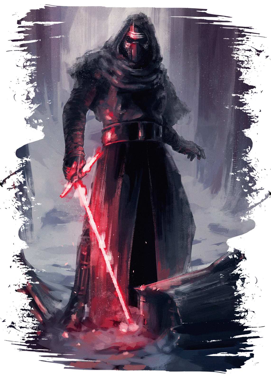 Kylo Ren Dark Side Lightsaber Wall Art