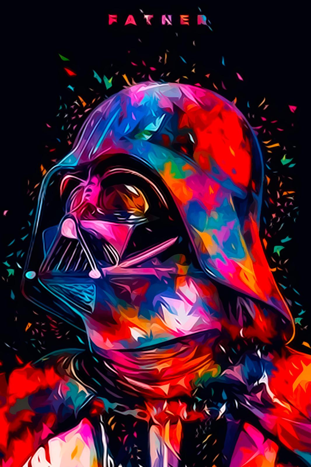 Vibrant Darth Vader "Father" Wall Art