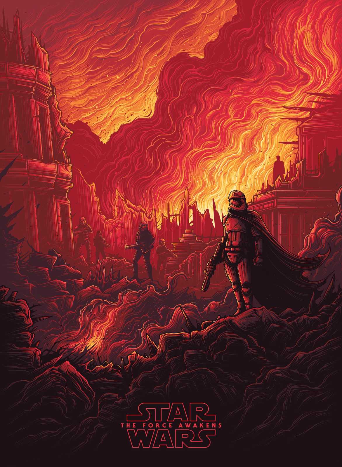 Epic Star Wars Fire Battle Wall Art