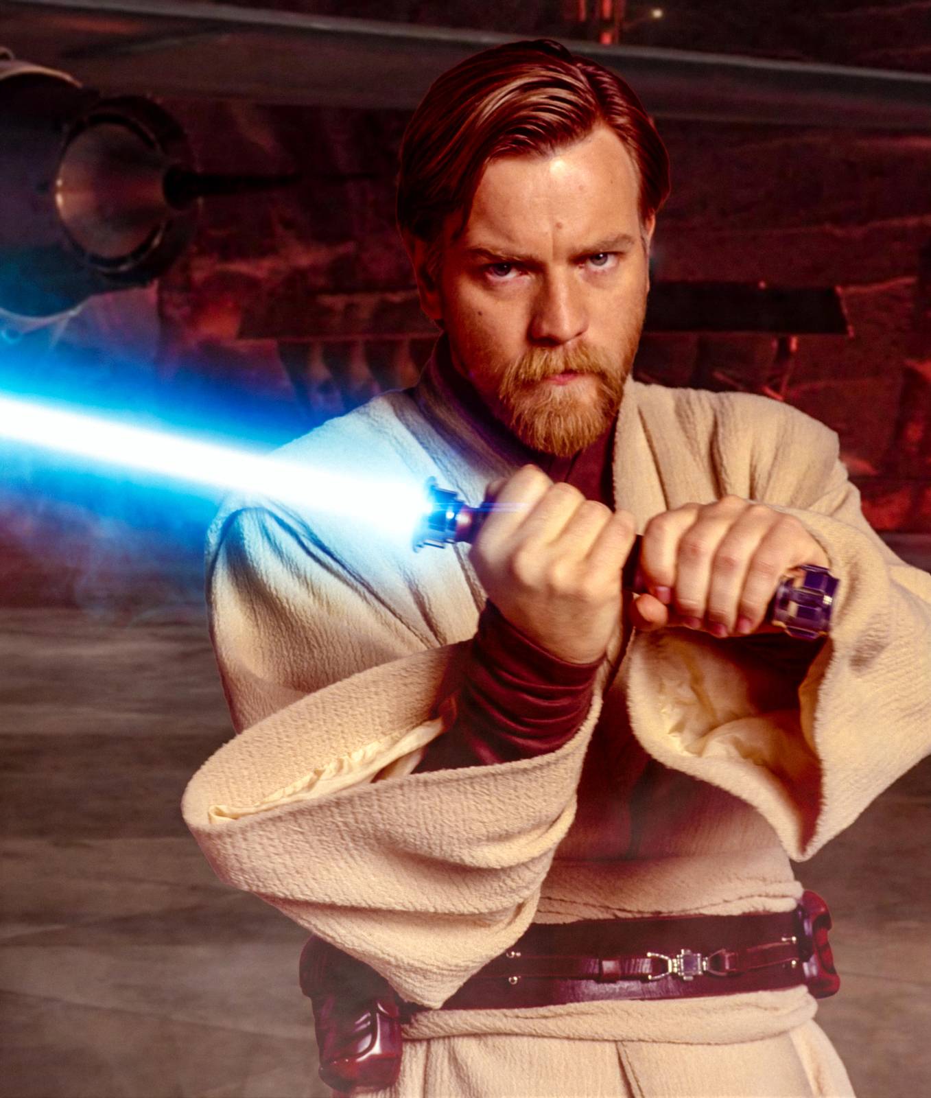 Obi-Wan Kenobi Blue Lightsaber Wall Art