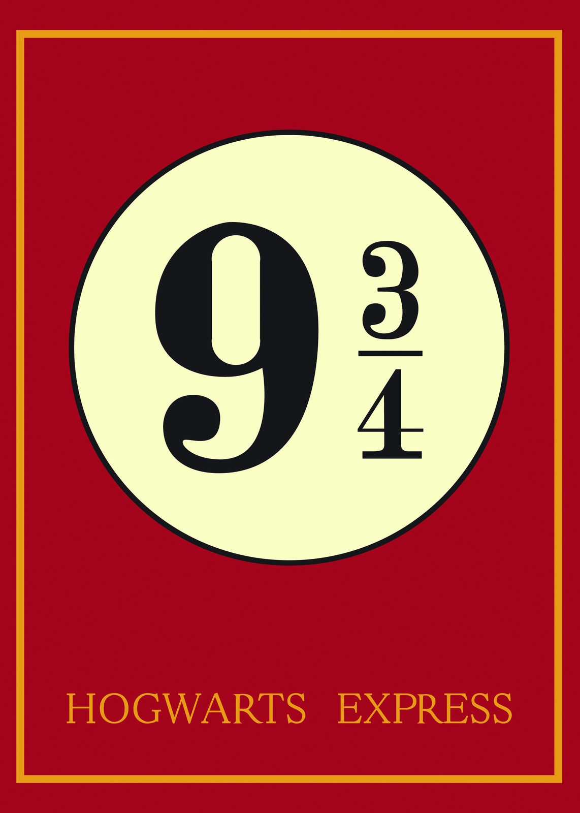 Platform 9 3/4 Hogwarts Express Wall Art
