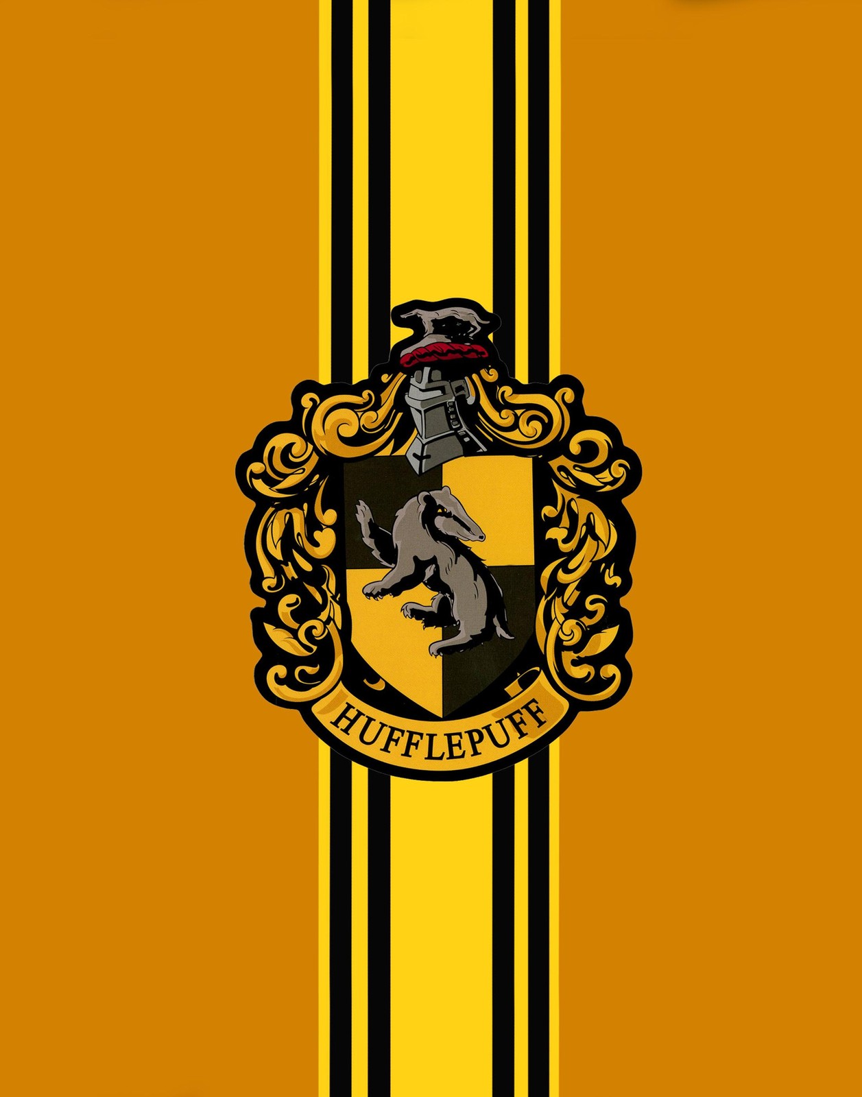 Hufflepuff Crest Golden Yellow Wall Art