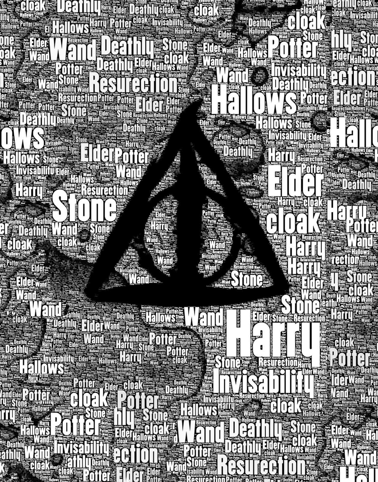Deathly Hallows Word Art Wall Art