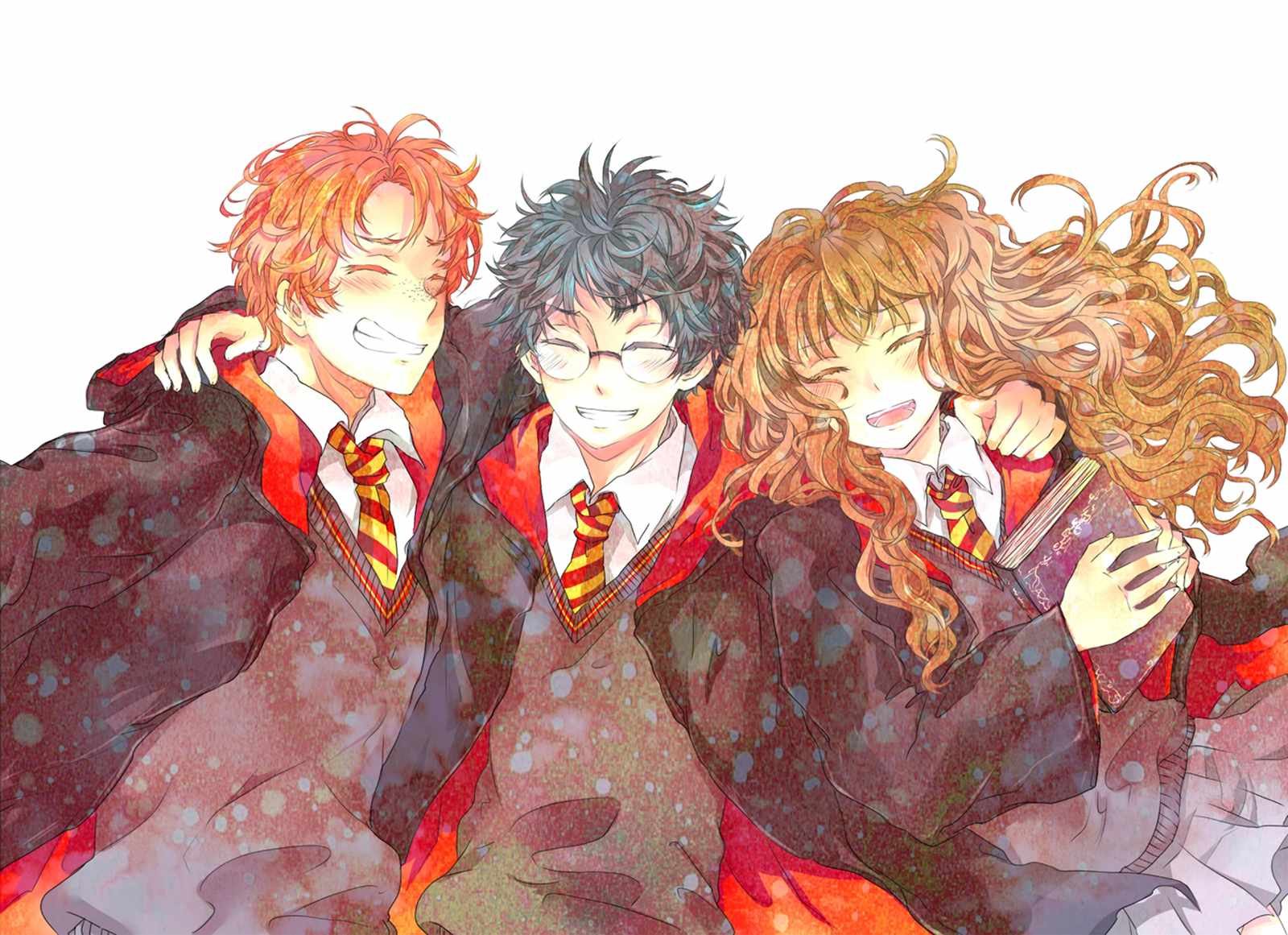 Magical Trio Happy Hug Harry Potter Wall Art