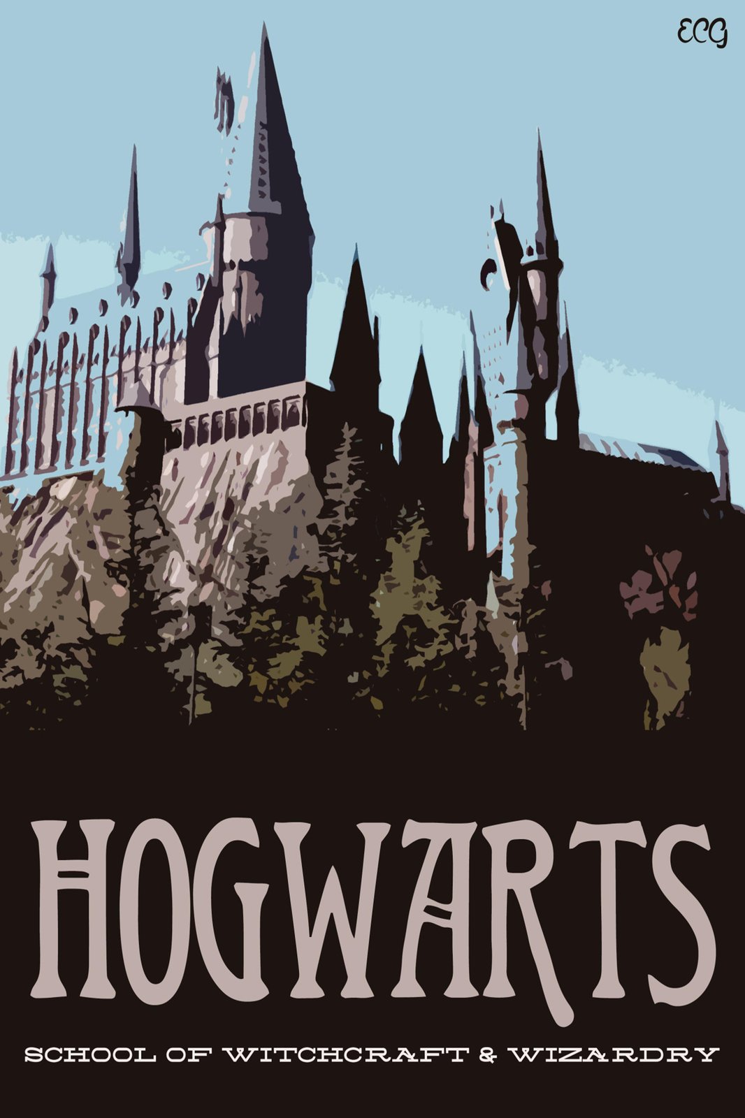 Magical Hogwarts Castle & Witchcraft Wall Art