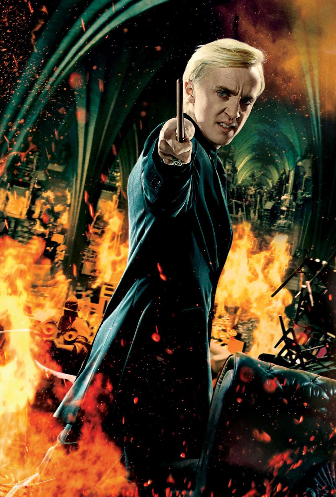 Draco Malfoy Fiery Duel Wall Art