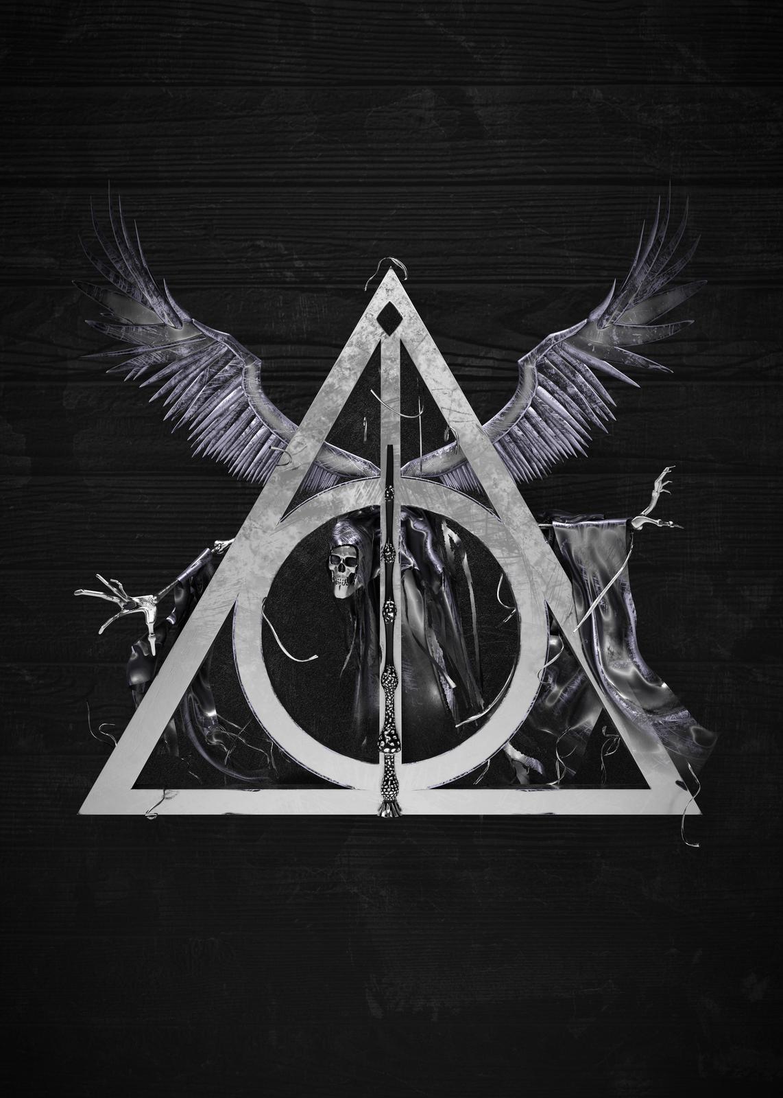 Dark Magic Deathly Hallows Wall Art