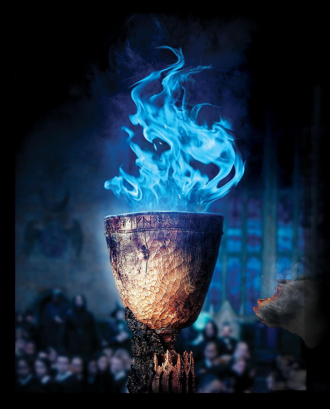 Mystical Blue Fire Goblet Wall Art