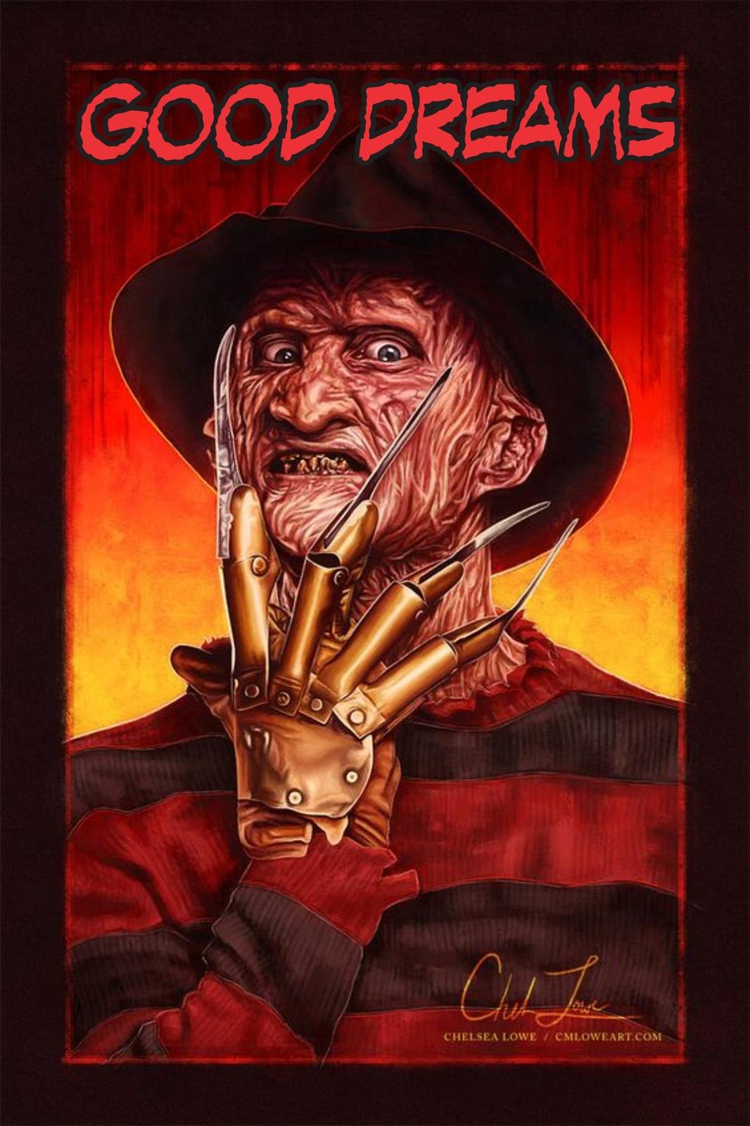 Freddy Krueger 'Good Dreams' Horror Wall Art