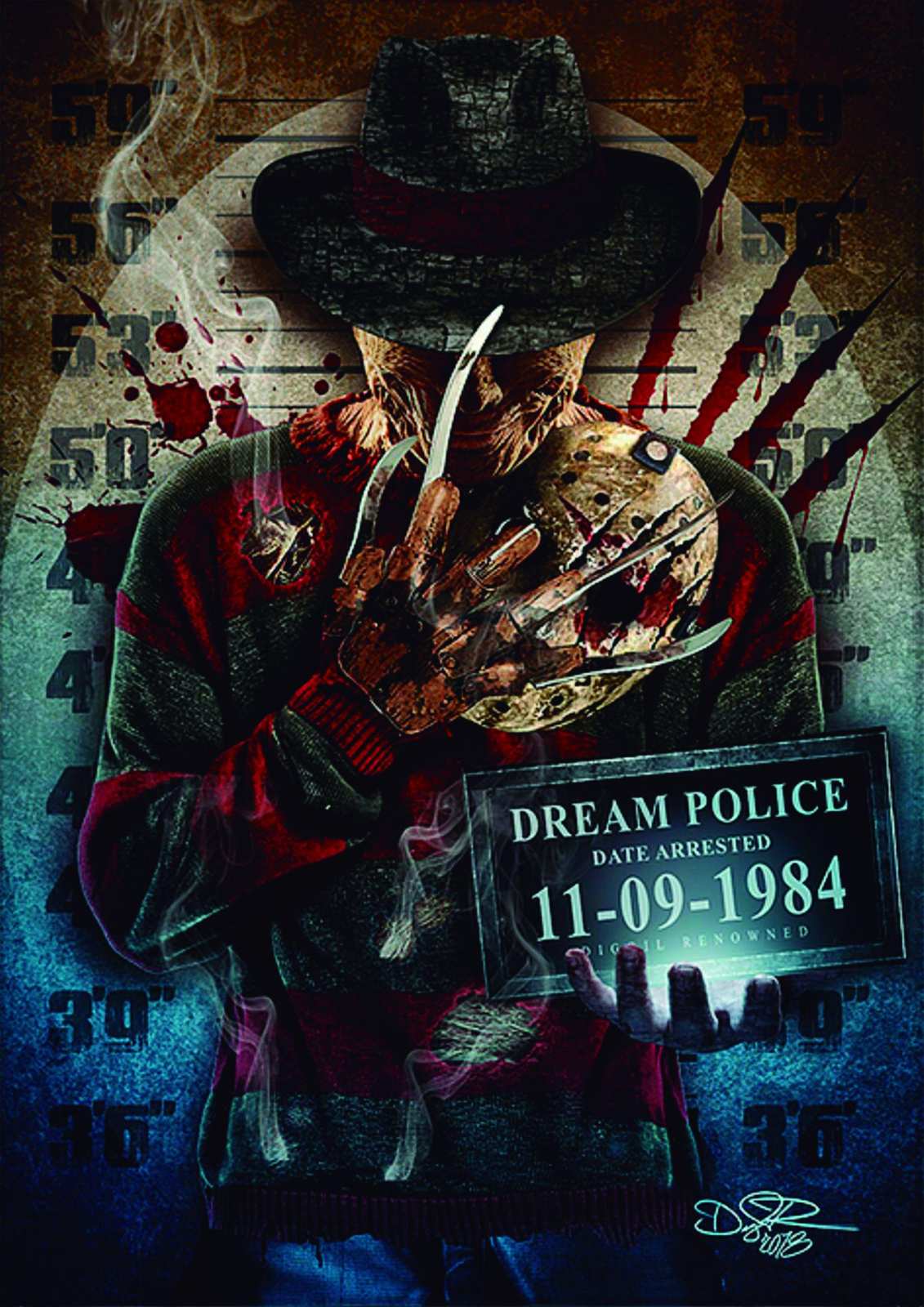 Freddy Krueger Mugshot Wall Art