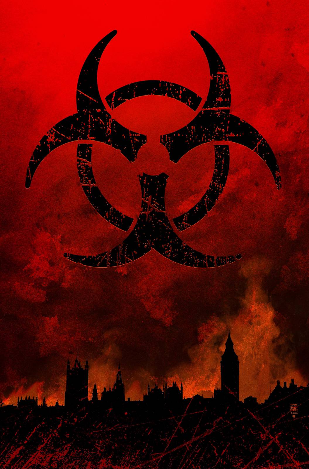 Biohazard London Skyline Wall Art