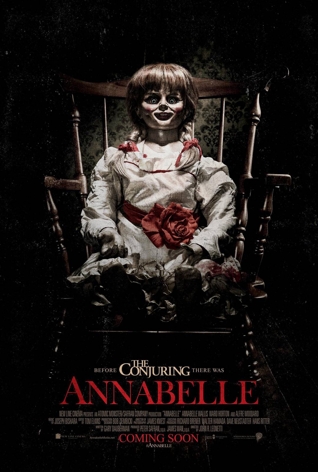 Creepy Annabelle Doll Horror Movie Wall Art