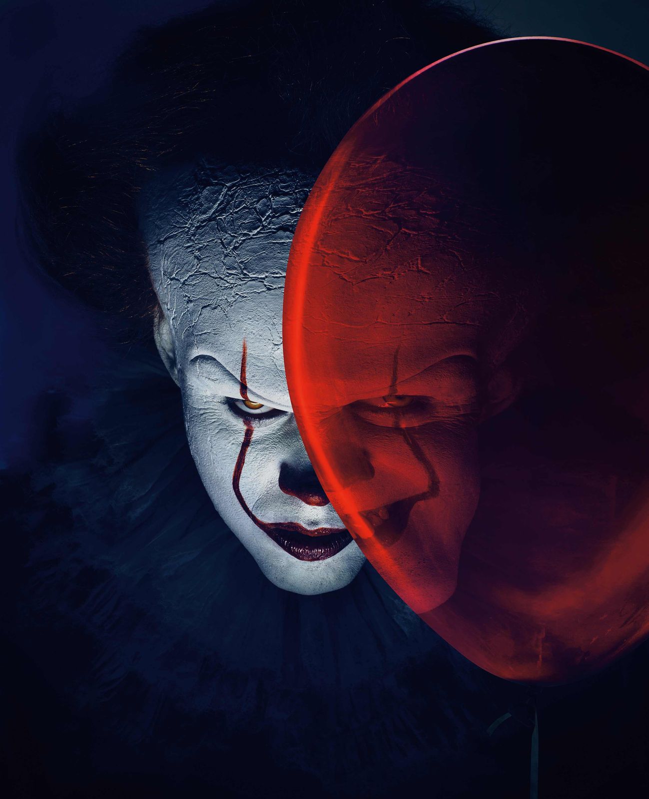 Scary Clown Red Balloon Wall Art