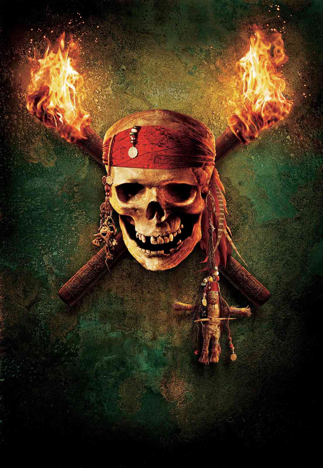 Pirate Skull & Torches Wall Art