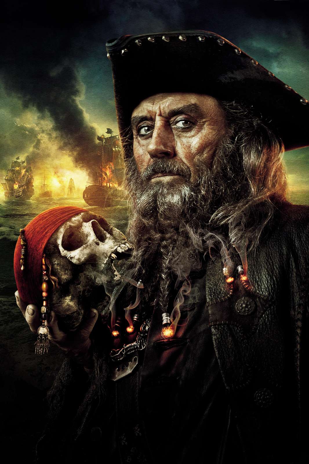 Blackbeard Pirate Skull Cinematic Wall Art