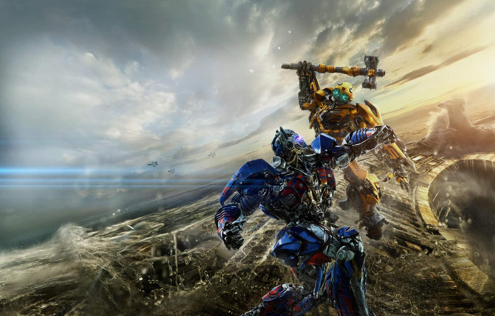Epic Autobot Battle Optimus Bumblebee Wall Art