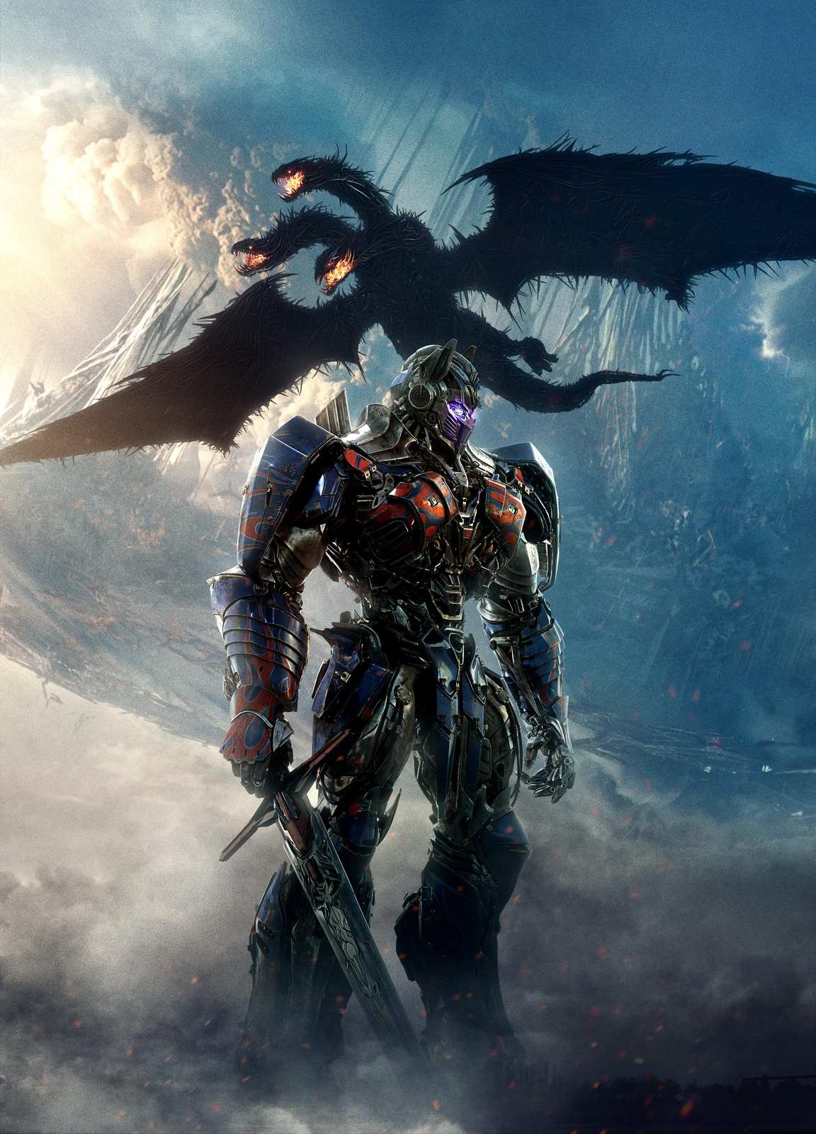 Epic Optimus Prime vs Dragon Wall Art