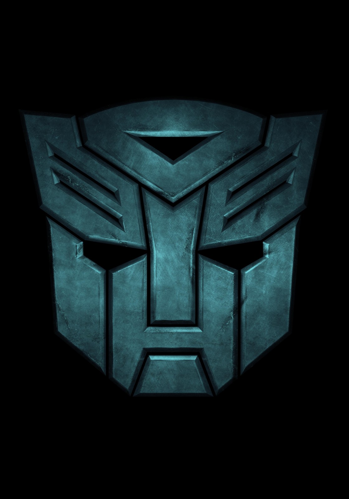 Autobot Logo Teal Textured Wall Art