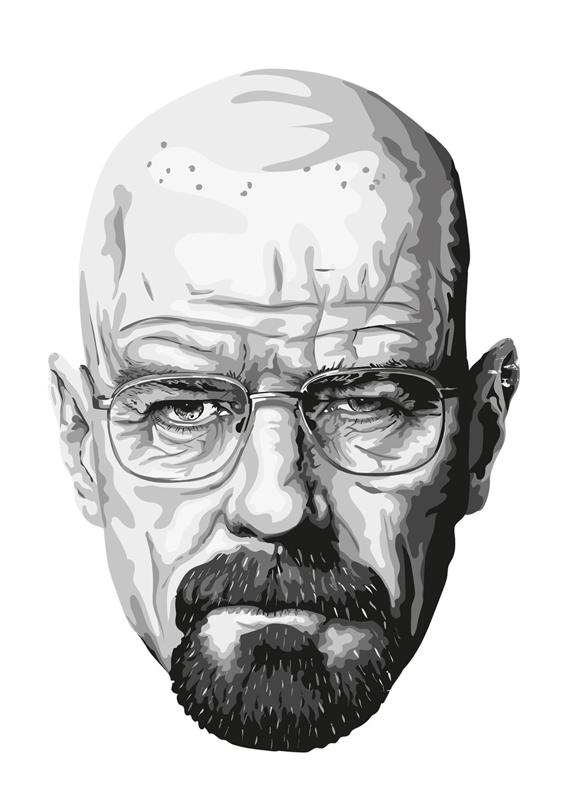 Iconic Walter White Portrait Wall Art