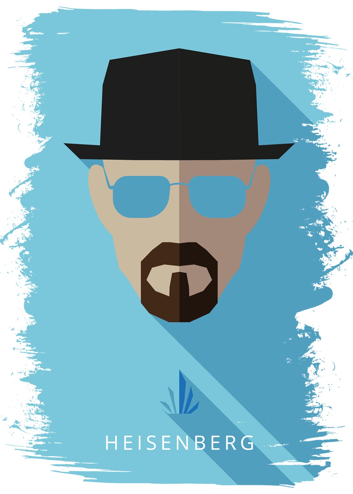 Iconic Heisenberg Portrait Minimalist Wall Art
