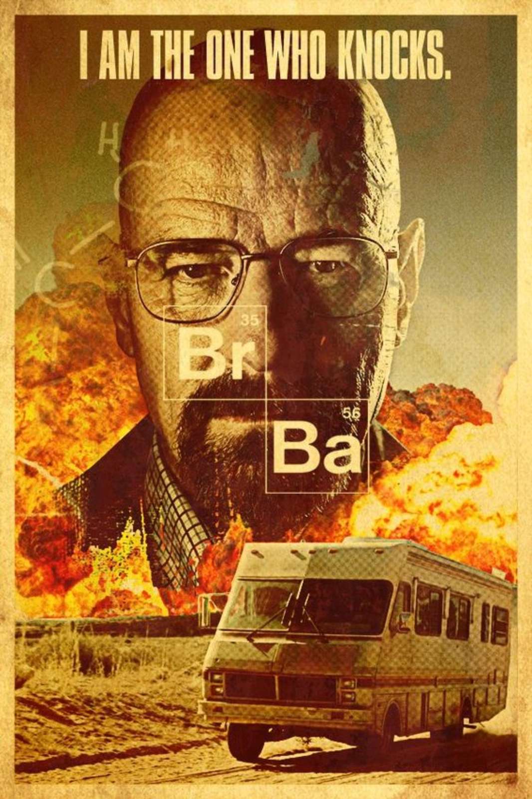 Walter White "Heisenberg" "I Am The One Who Knocks" Wall Art