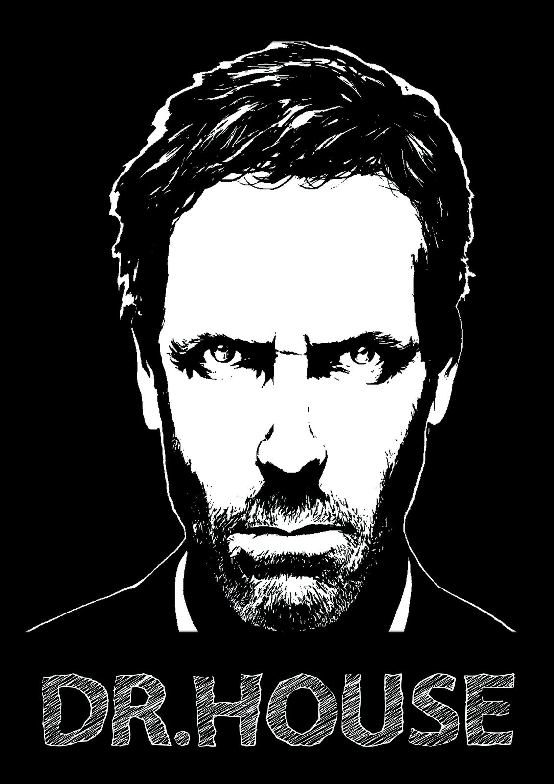 Dr. House Intense Stare Wall Art