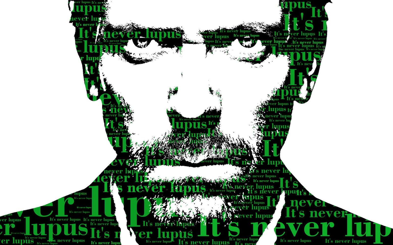 Gritty Medical Quote "It's Never Lupus" Wall Art