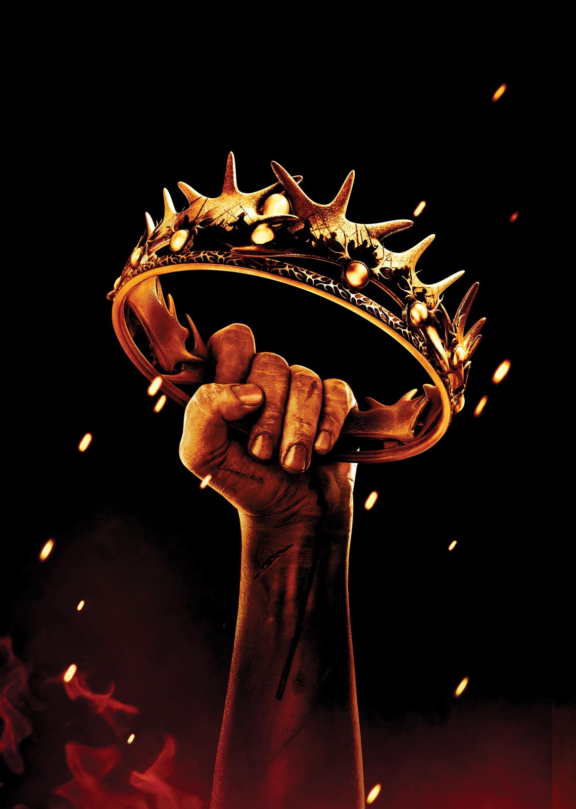 Victorious Golden Crown Fist Wall Art