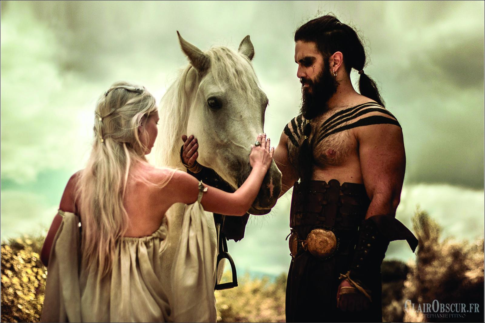 Epic Warrior & Queen Horse Wall Art