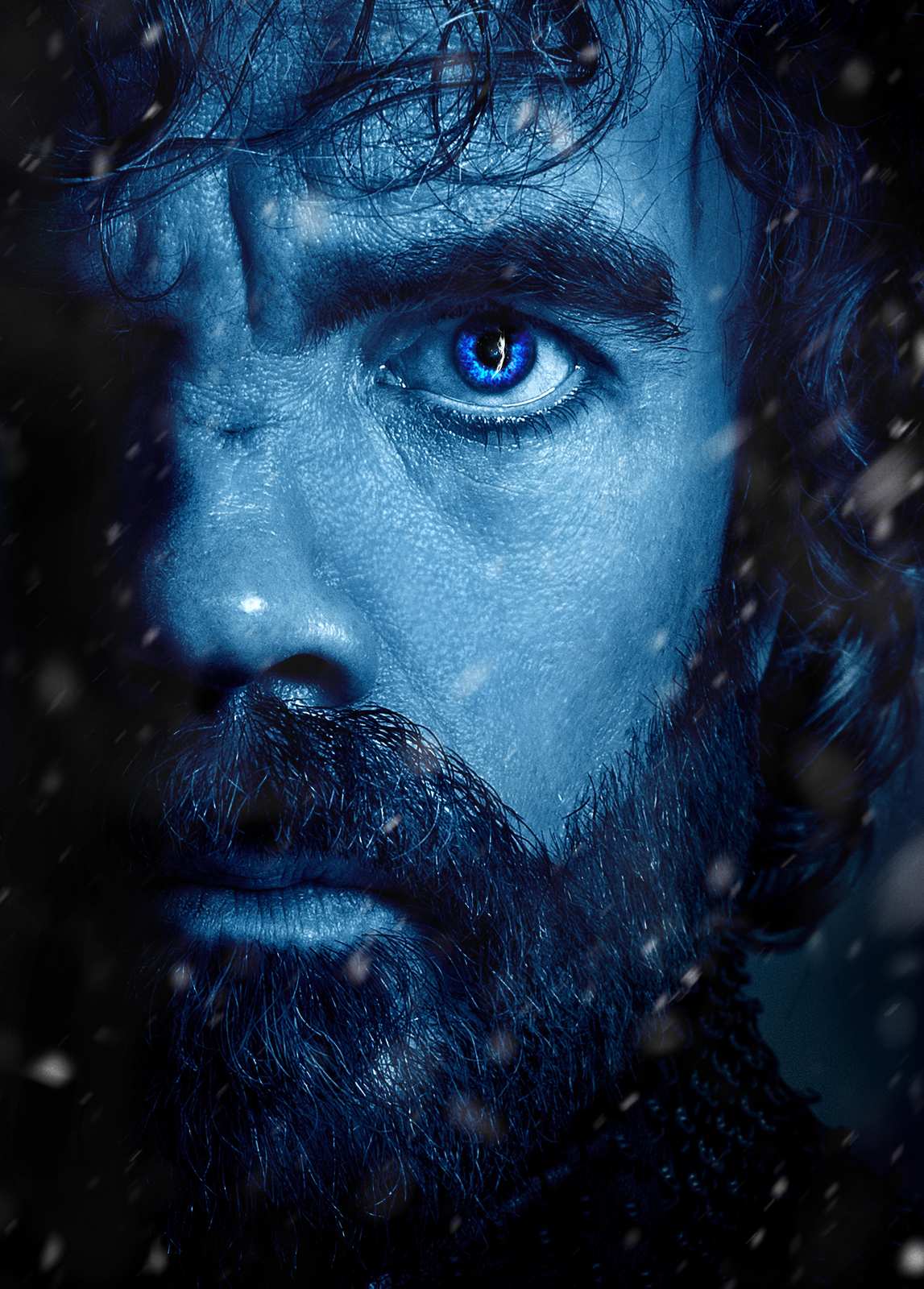 Intense Blue Portrait Arya Stark Wall Art