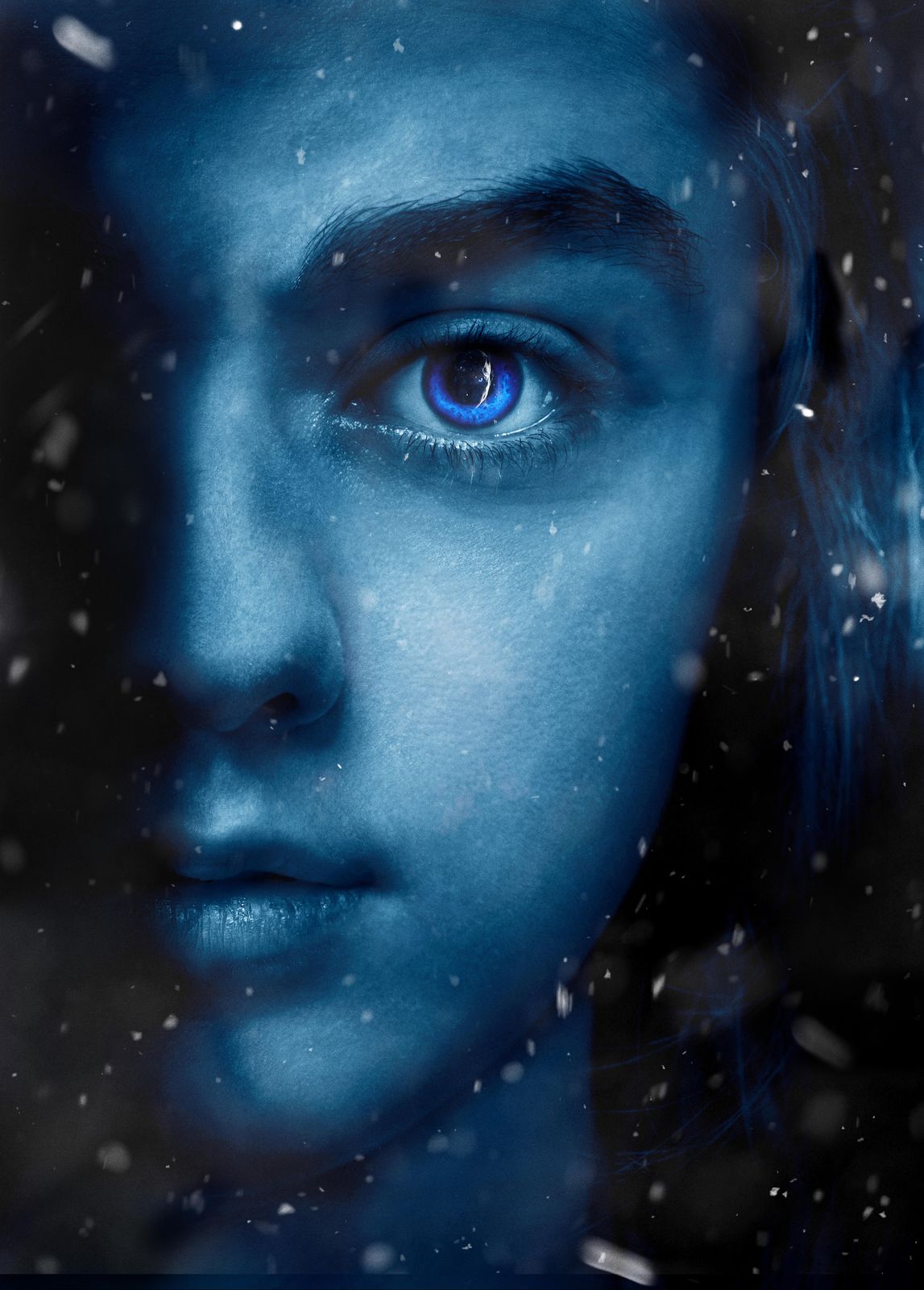 Mysterious Blue Eye Snowfall Wall Art