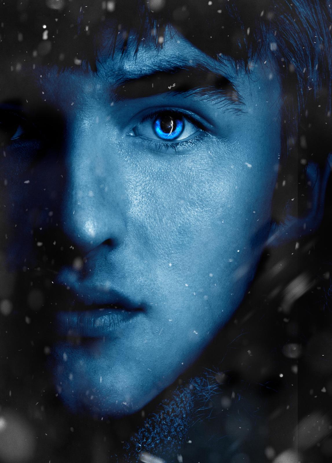 Striking Blue Eye of Winter King Wall Art