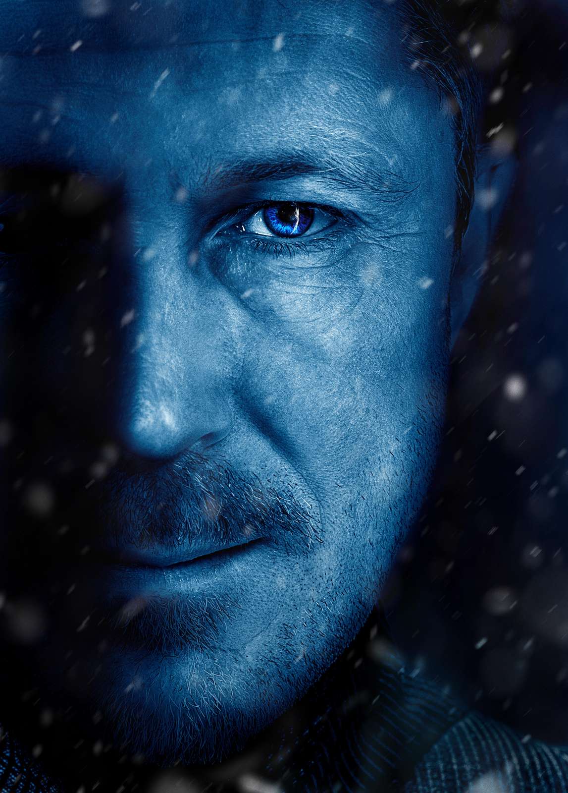 Intense Blue Gaze Portrait Wall Art