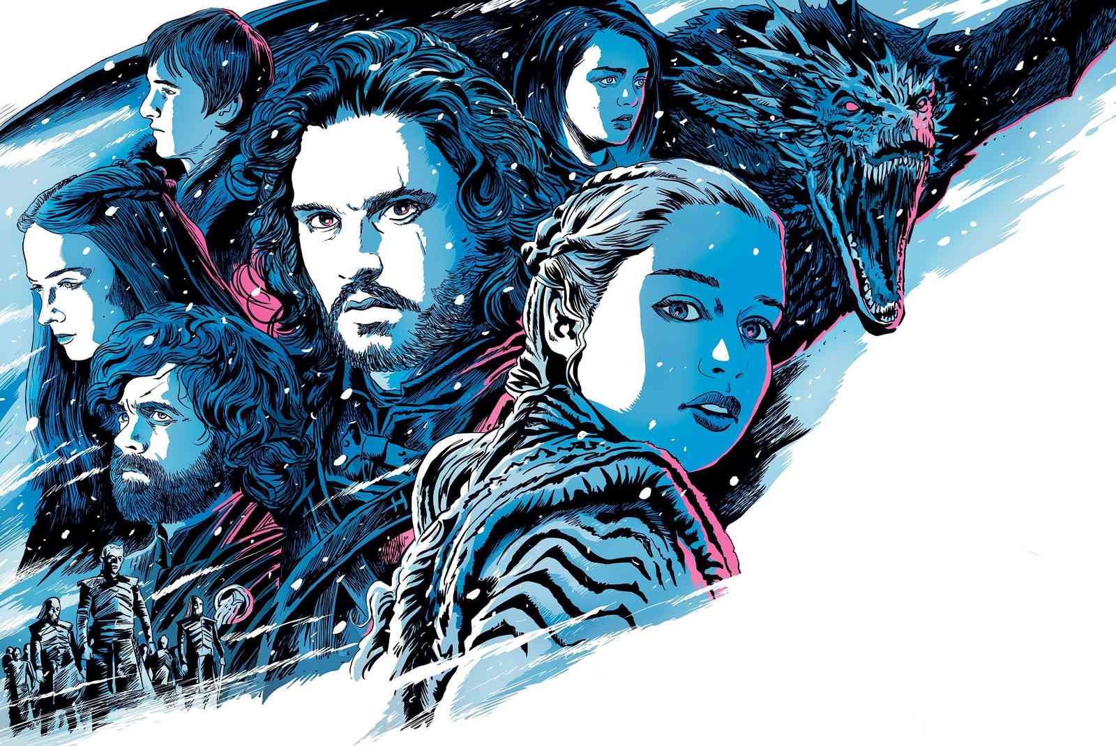 Iconic Game of Thrones Characters Wall Art