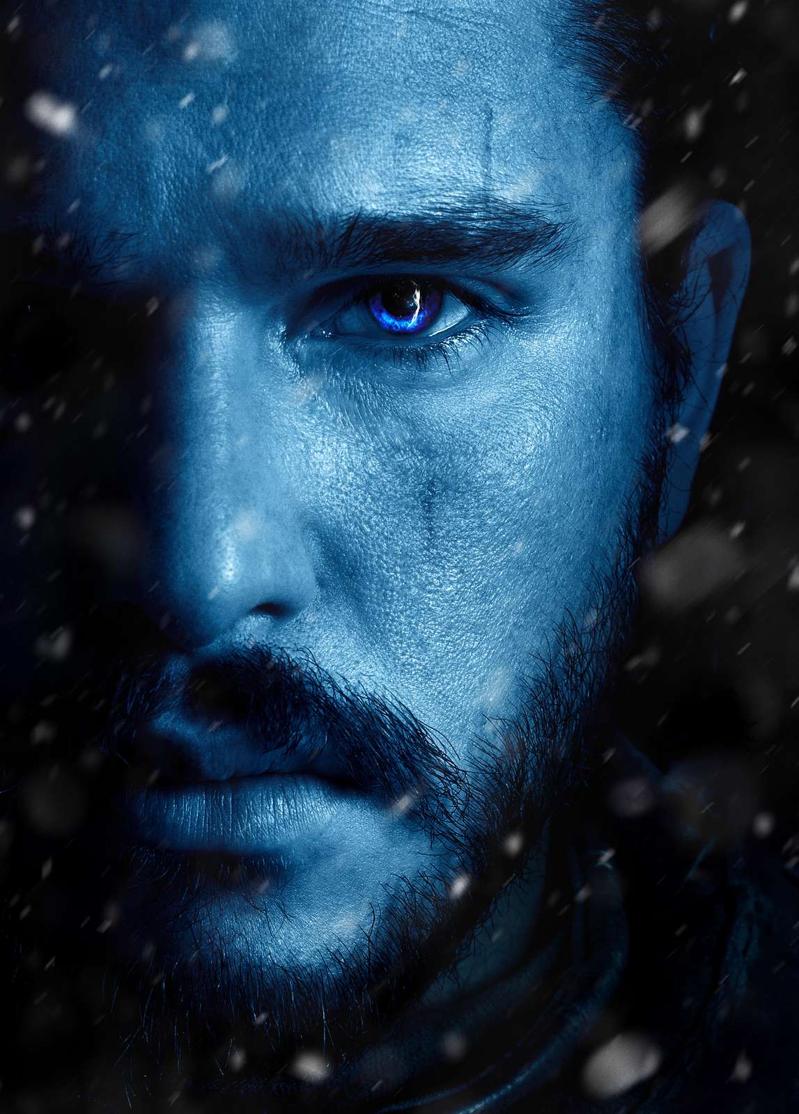 Intense Jon Snow Blue Eye Wall Art