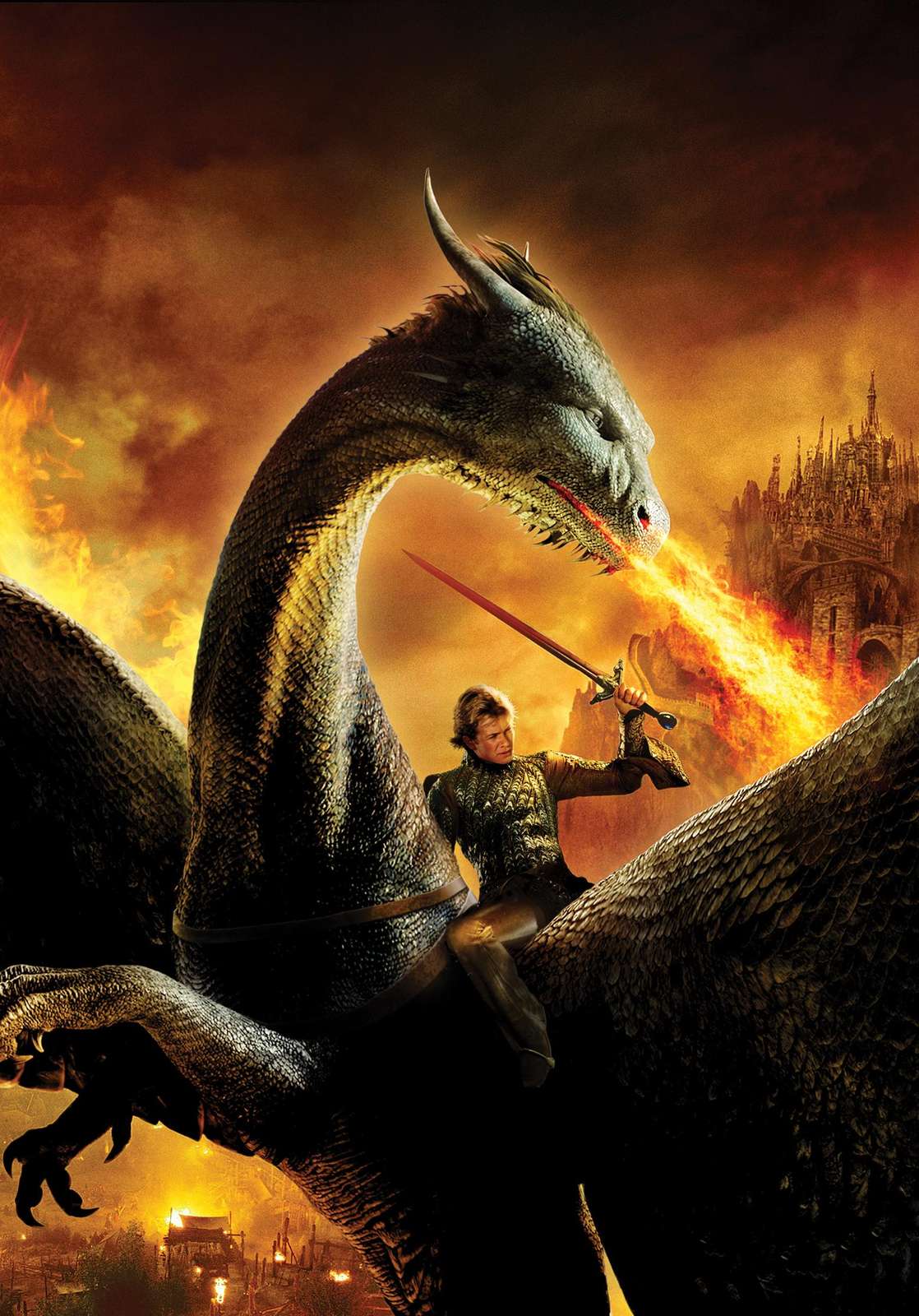 Epic Dragon Rider & Castle Wall Art