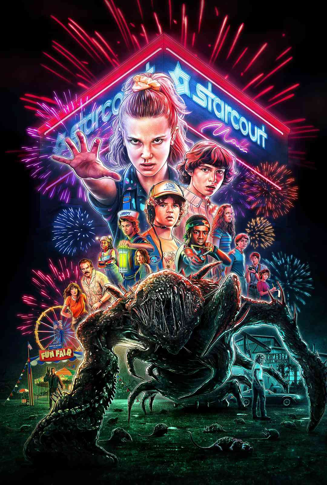 Stranger Things Starcourt Mall Monster Wall Art