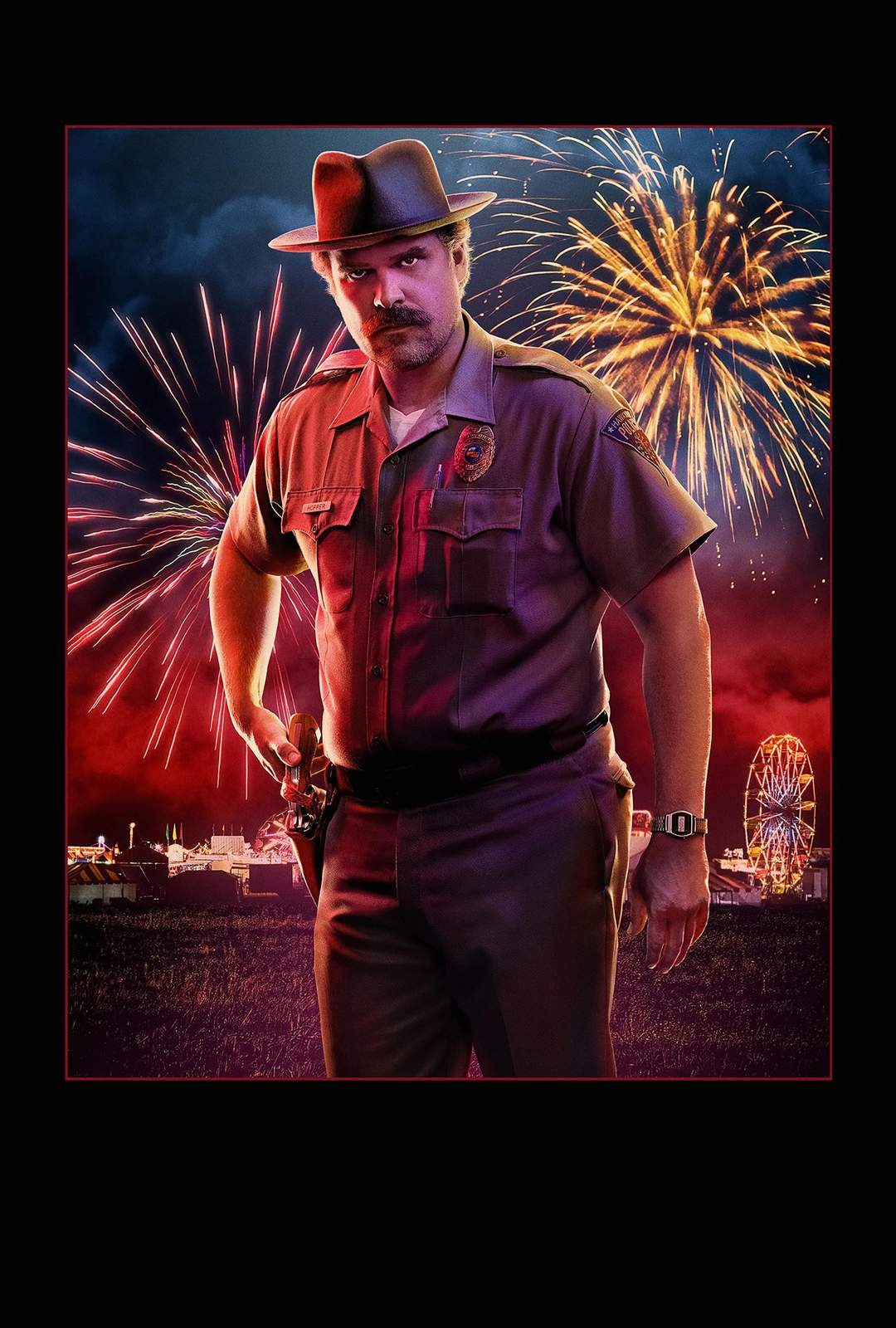 Stranger Things Hopper Fireworks Wall Art