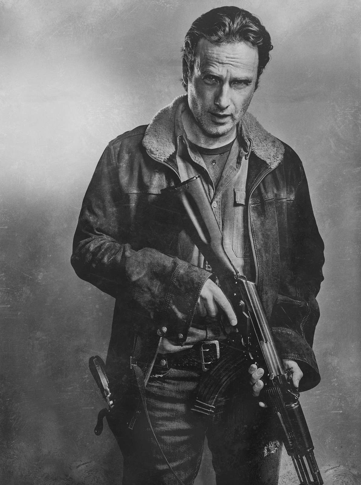 Gritty Survivor Rick Grimes Wall Art