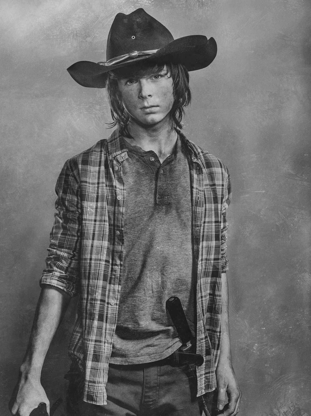 Young Cowboy Grit: The Walking Dead Carl Grimes Wall Art