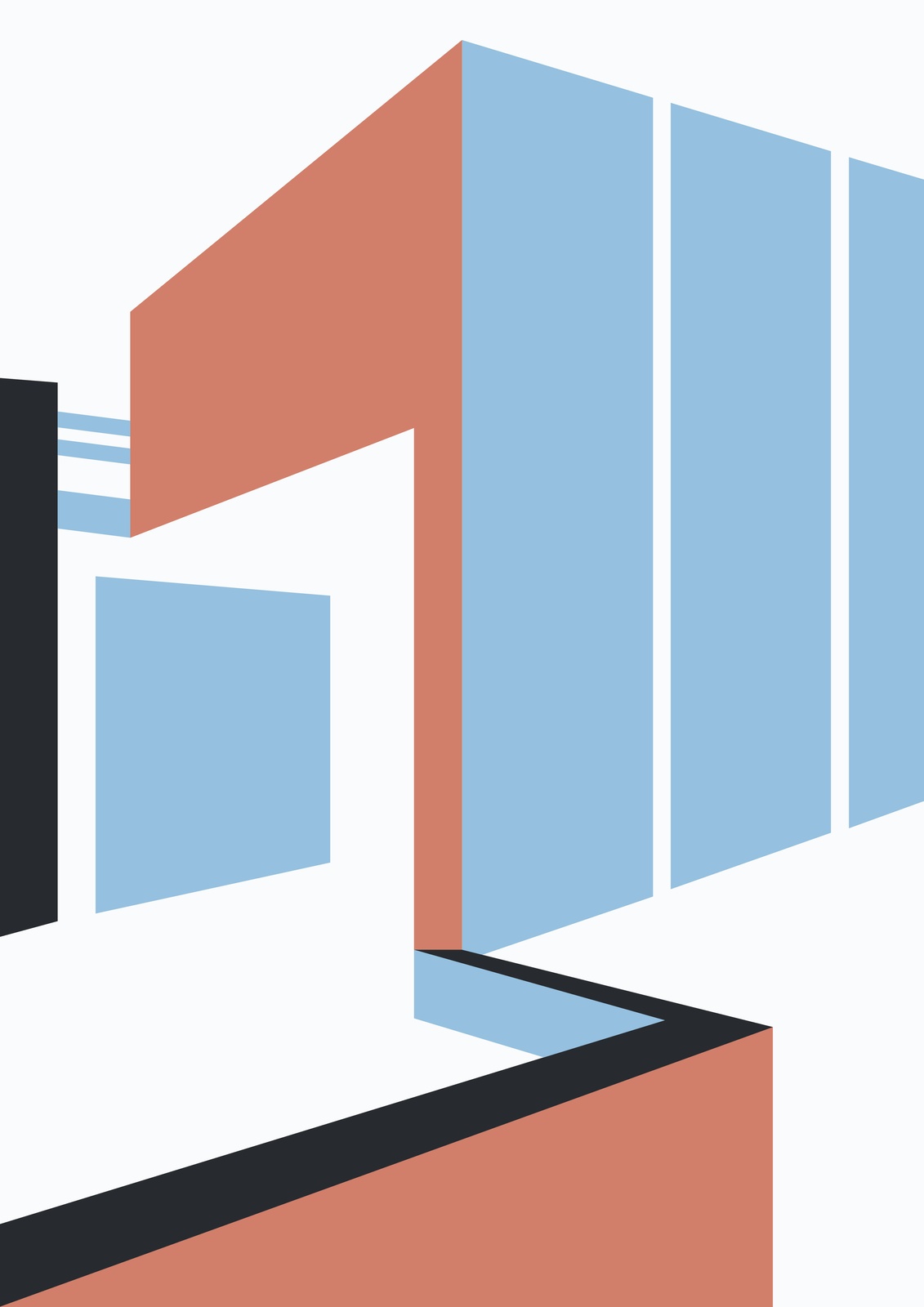 Modern Geometric Architecture Wall Art