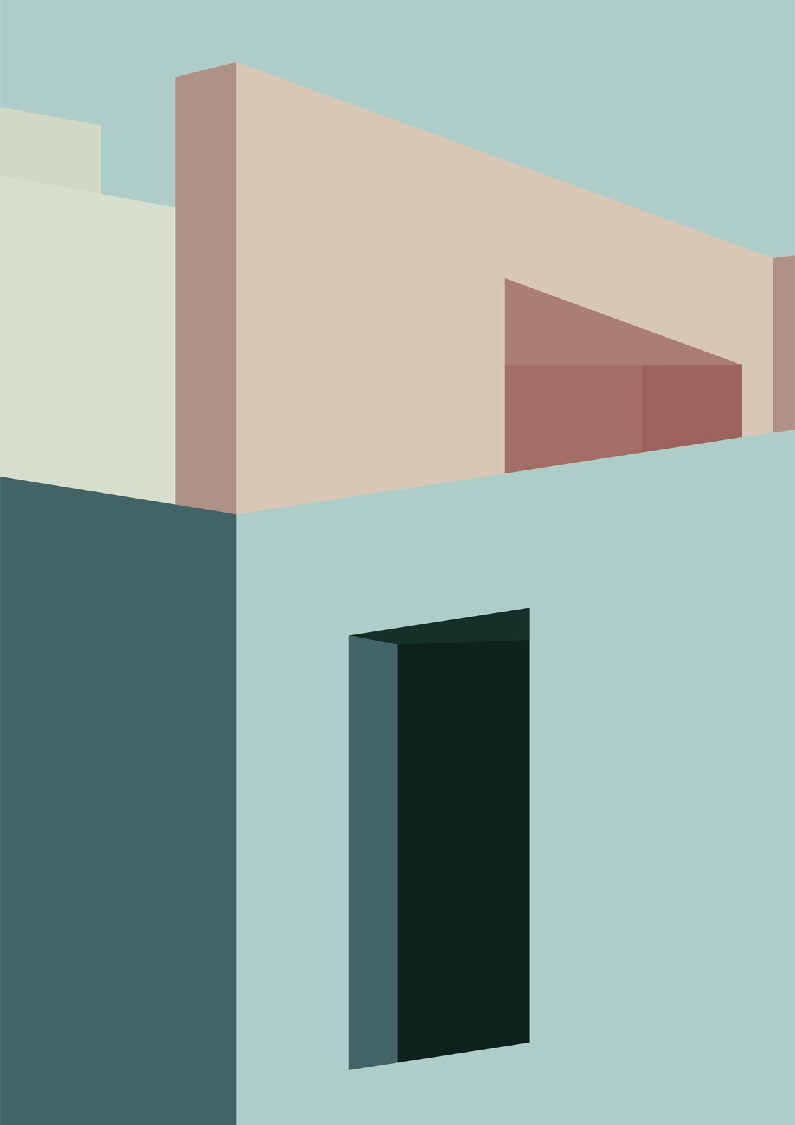 Minimalist Architectural Abstract Wall Art
