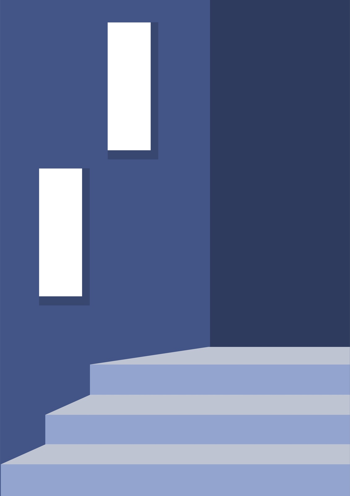 Modern Geometric Staircase Wall Art