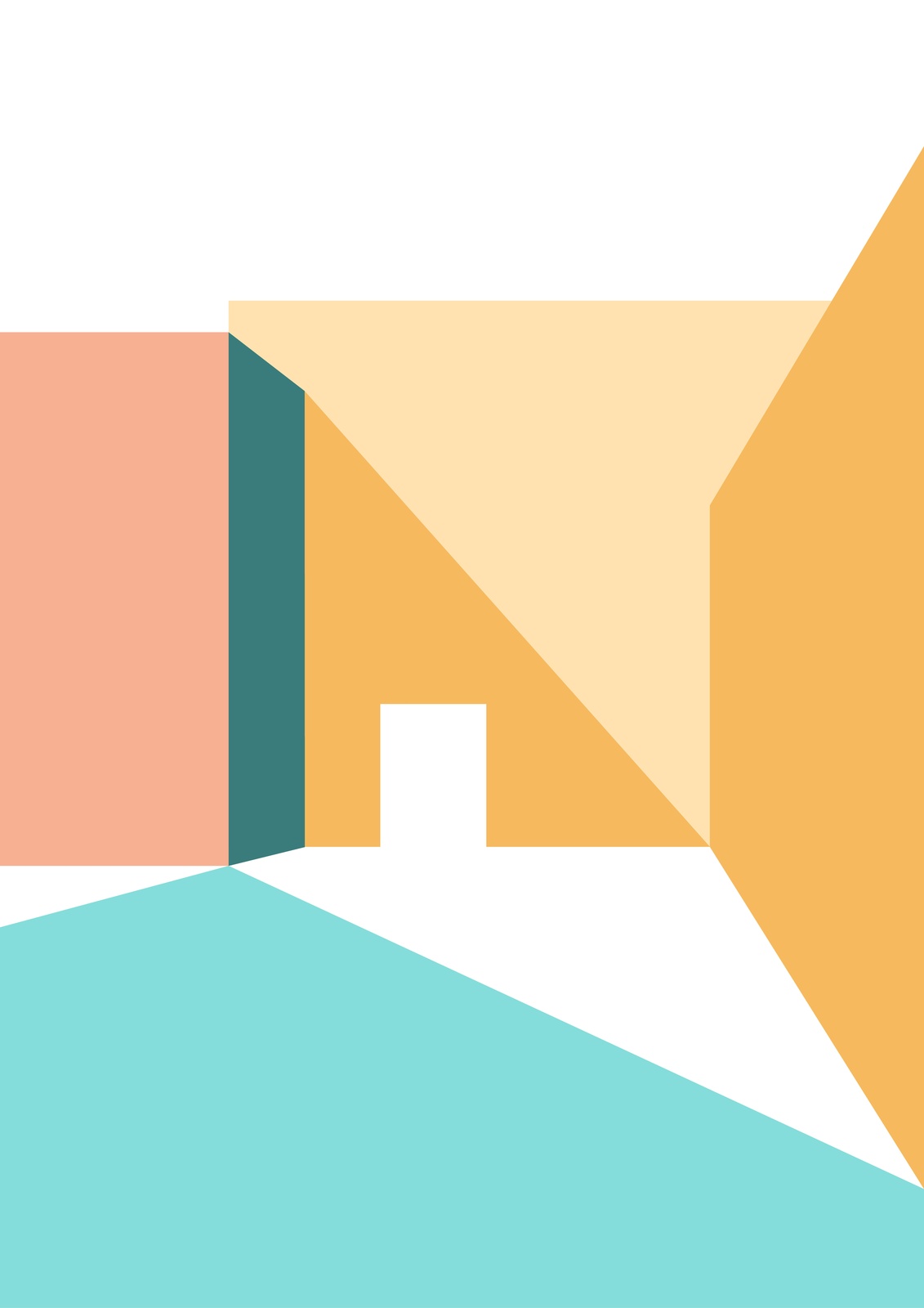 Abstract Geometric Sunset Wall Art