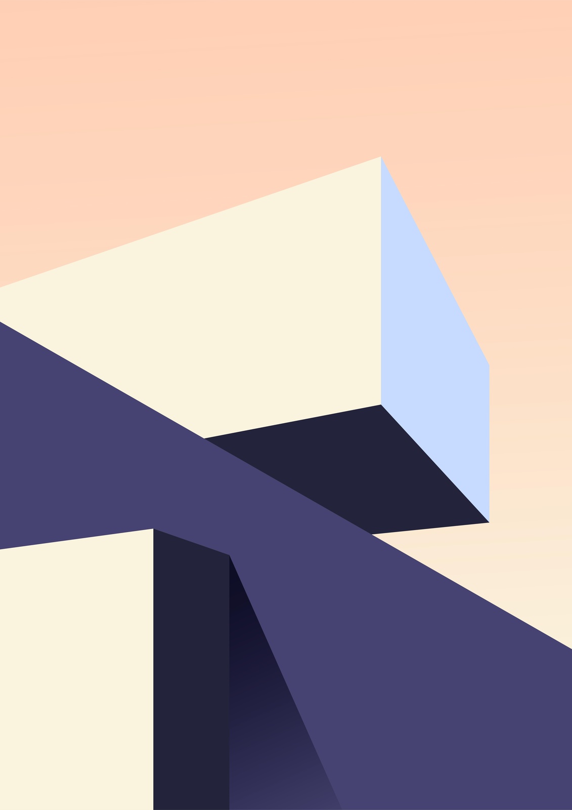 Abstract Geometric Architecture Wall Art